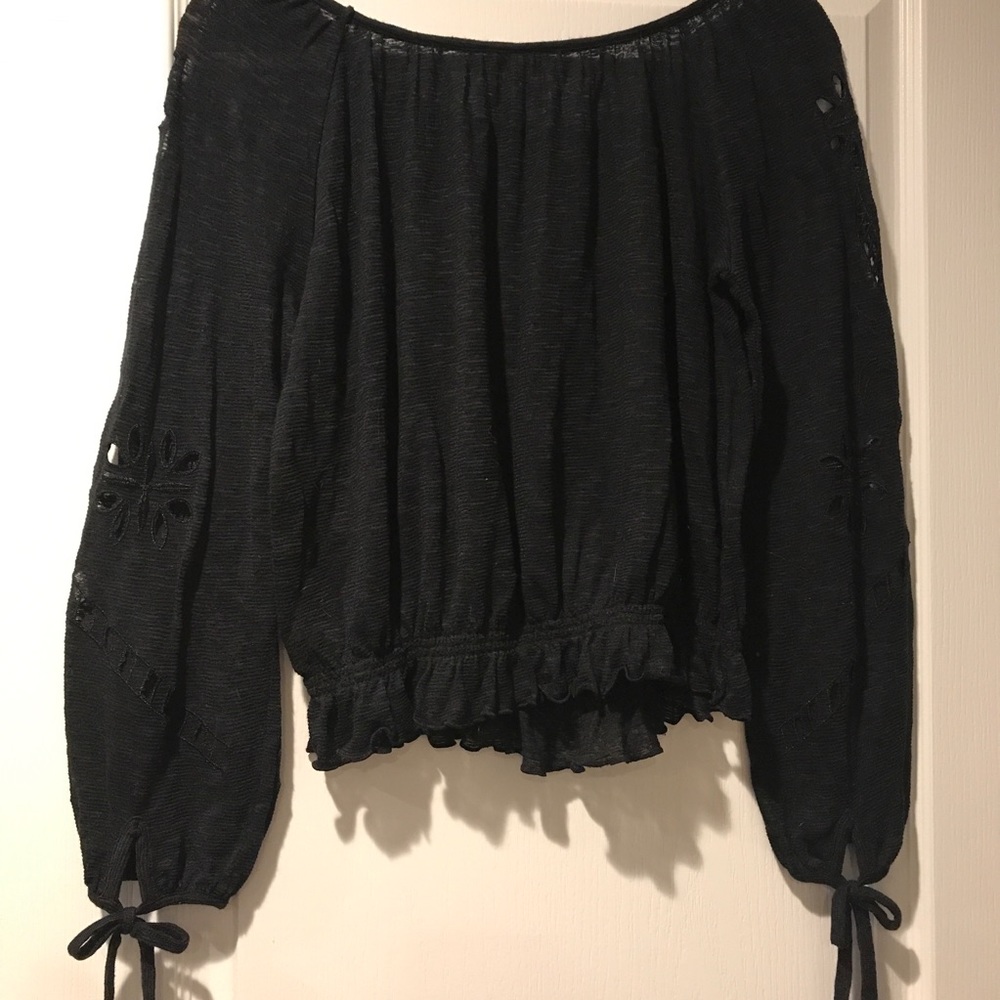 NWT Free People Jewel cut-out peasant top - Picture 4 of 4